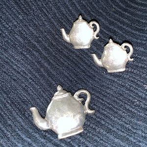 Sheridan pewter brooch and earrings